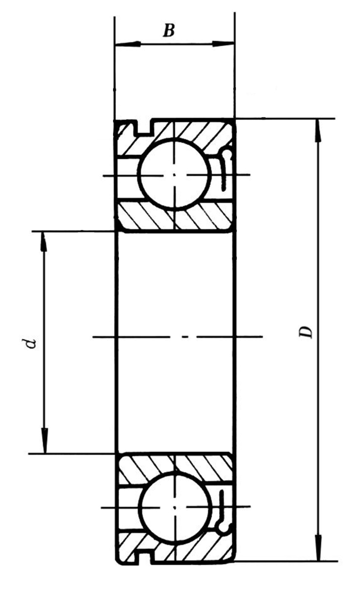 6217-zn--深沟球轴承-60000-zn(2zn)一面(两面)带防尘盖,外圈带止动槽