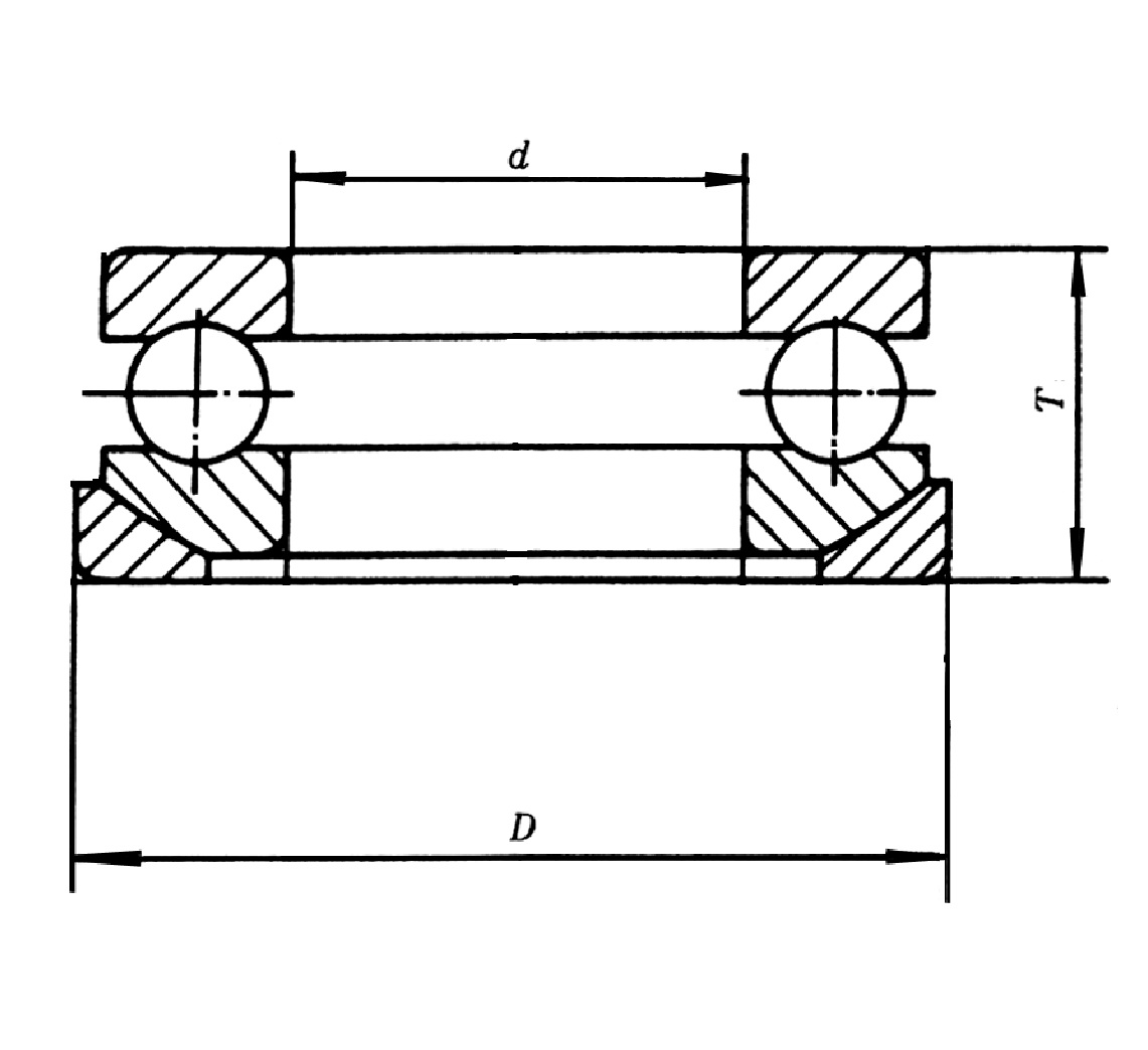53222u-18222-推力球轴承-53000u带球面座圈的外调心推力球轴承